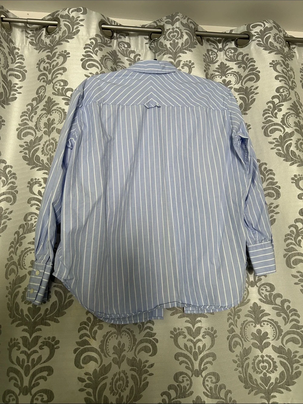 AYR Blue and White Striped Button-Down Shirt - Picture 3 of 3